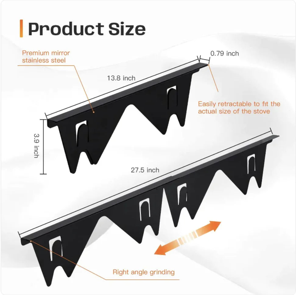 Stainless Slide & Seal Stove Gap Cover